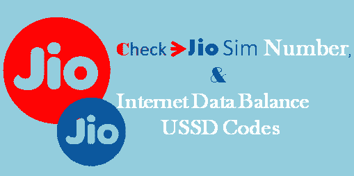 Jio sim Number internet data balance ussd codes hindi