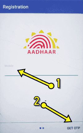 Aadhar Card App Number Get OTP Check Status