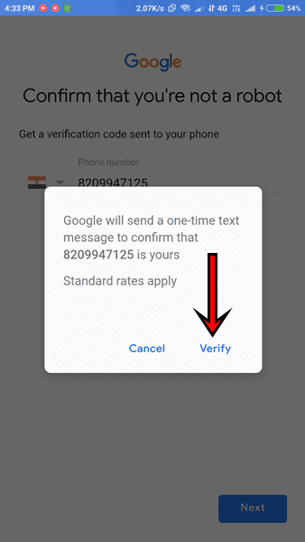 Email ID verify Mobile Number for OTP Code