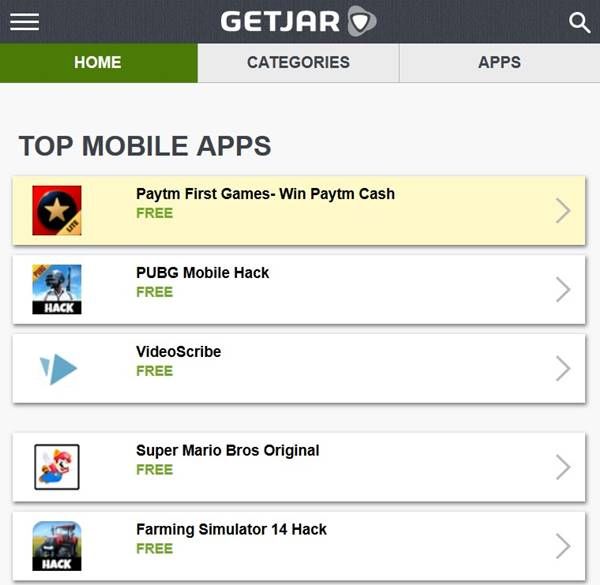 Getjar App Game Download wala Apps