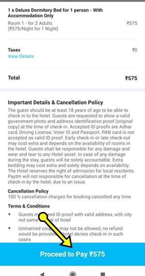 Paytm Room Booking Process Details Hindi