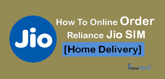 Reliance Jio SIM Order Online Home Delivery