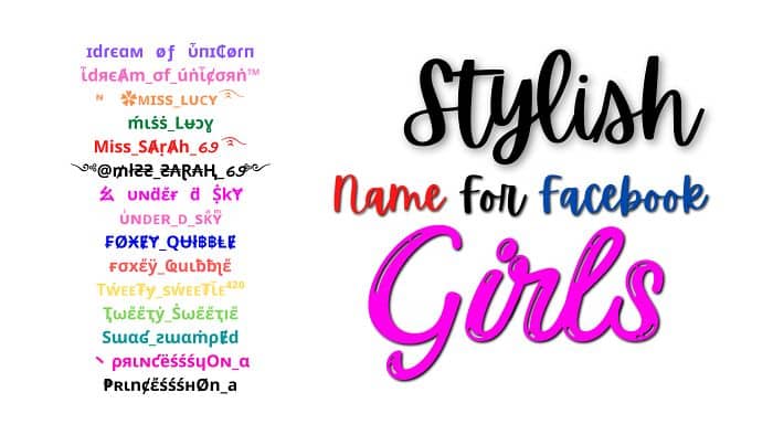 Stylish Girls Name list Facebook