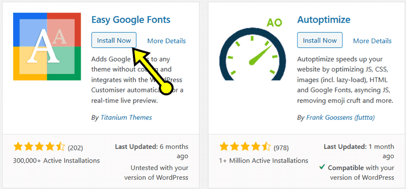 Wordpress Blog me Fonts Install kaise kare Plugin Easy Google Fonts