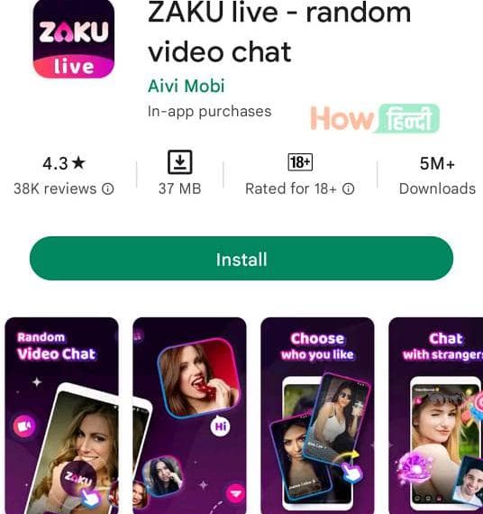 Zaku Live Girls Random Chatting Talking App