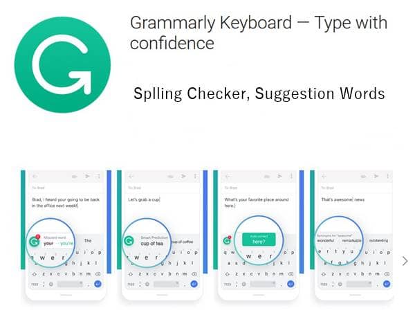grammarly Spelling Suggestion Study App